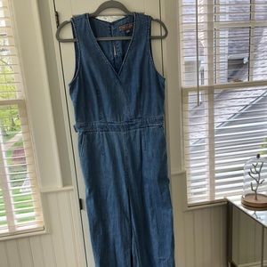 Point Sur Denim Jumpsuit with adjustable waist
